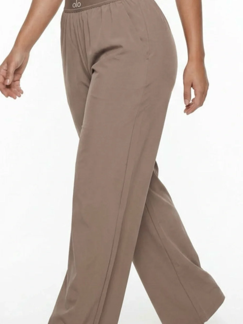 ALO Yoga Women's Wide Leg Lounge Pants - Tan Color